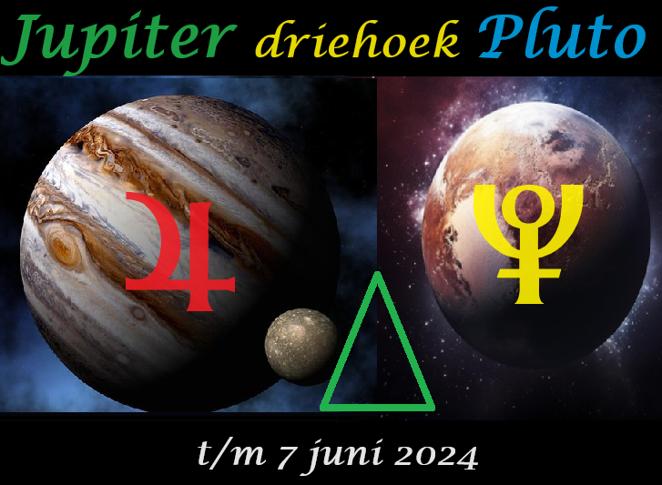 Jupiter driehoek Pluto - 4 juni 2024