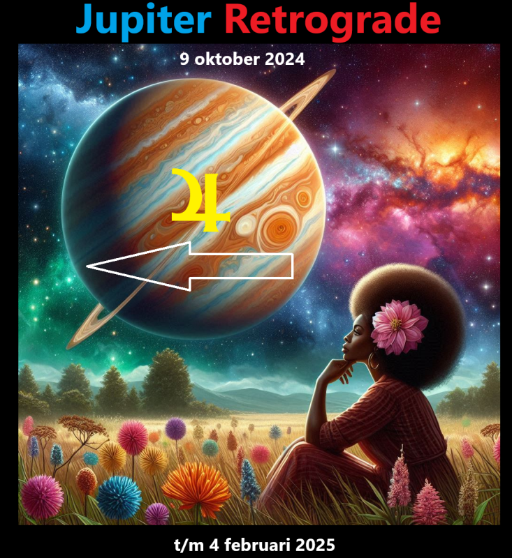 Jupiter retrograde - 9 oktober 2024