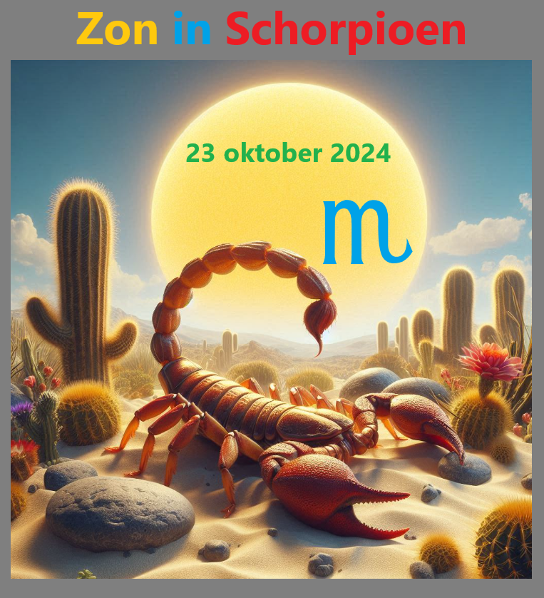 Zon komt Schorpioen binnen -  23 oktober 2024